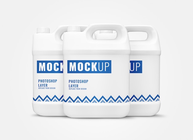 Witte gallon containers mockup