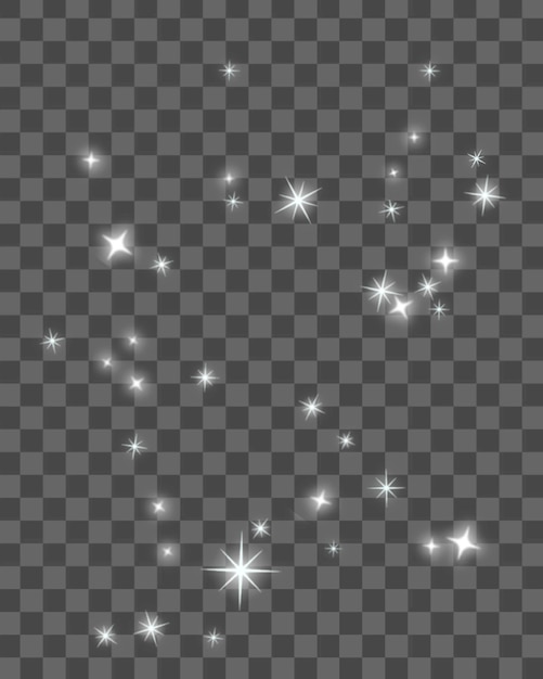 Witte glinsterende png-effect doorzichtige achtergrond