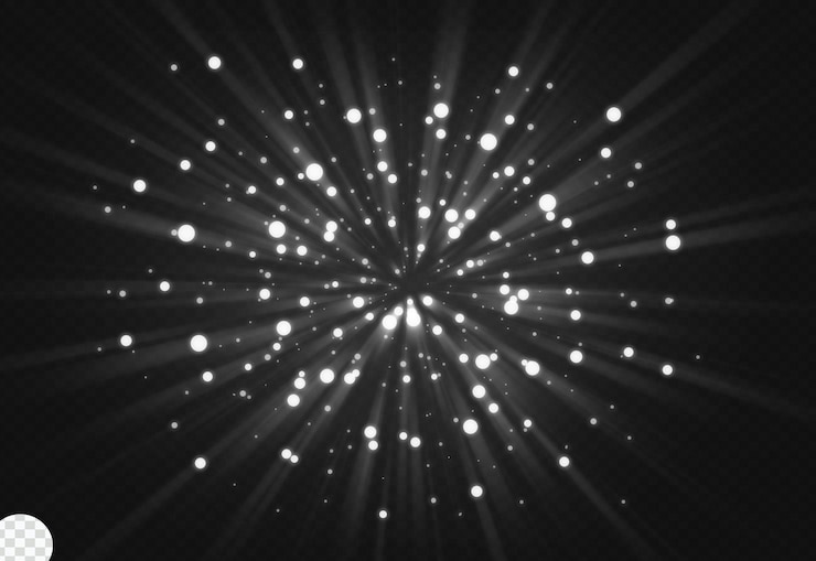 PSD witte gloed ster burst flare explosie transparant licht effect