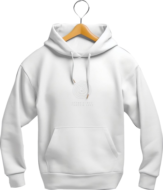 witte hoodie mockup sjabloon geïsoleerd