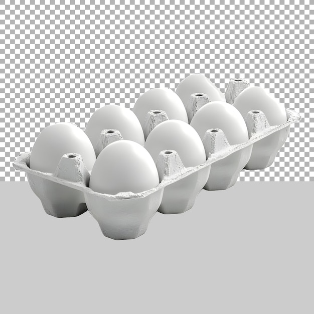 Witte kippen eieren op een doorzichtige achtergrond