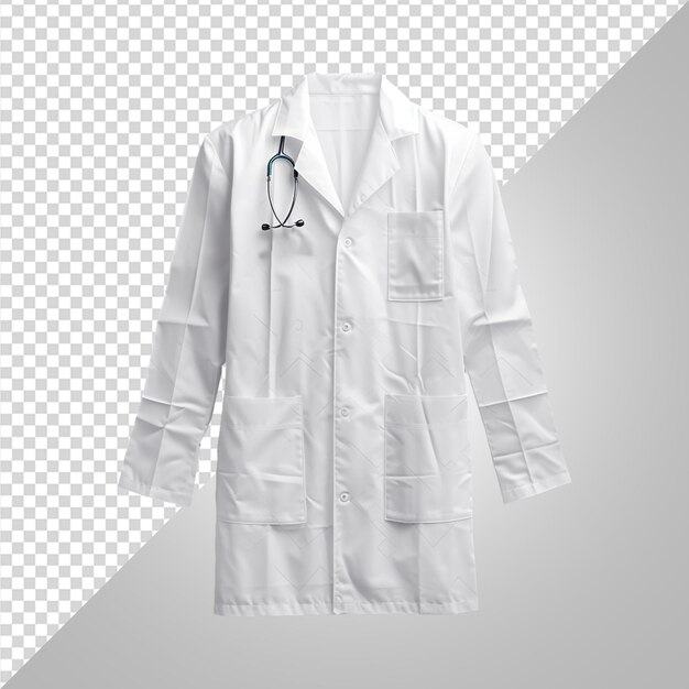 Witte medische kleding mockup png