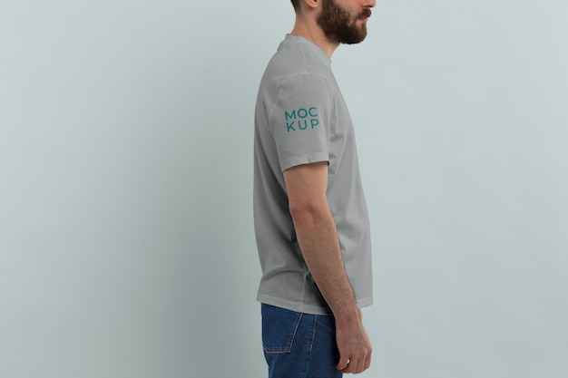 PSD witte mockup-sjabloon voor t-shirts