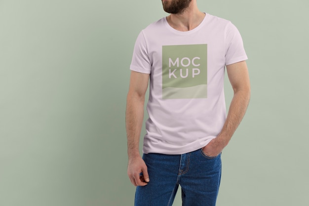 PSD witte mockup-sjabloon voor t-shirts