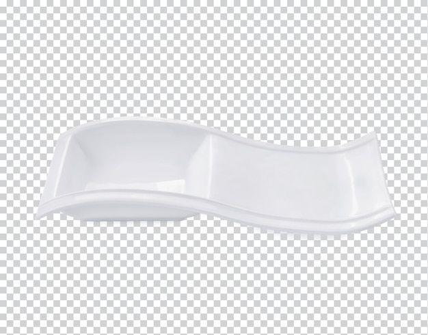 Witte plaat geïsoleerd Premium PSD