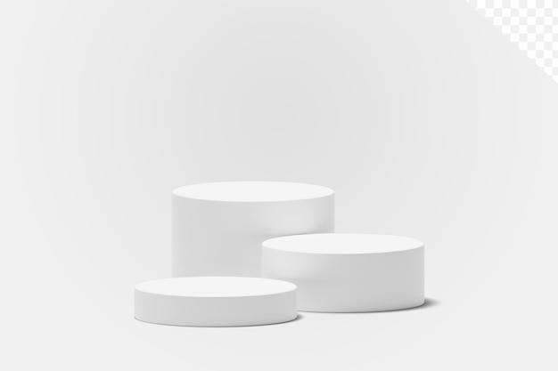 Witte podium product stage display lege scène product presentatie ronde stand mockup abstracte achtergrond concept 3d rendering