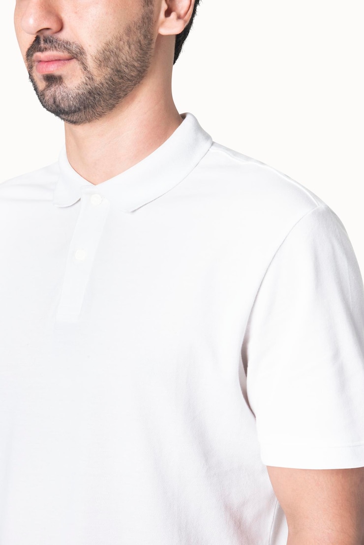 PSD witte polo shirt mockup psd men39s kleding studio shoot