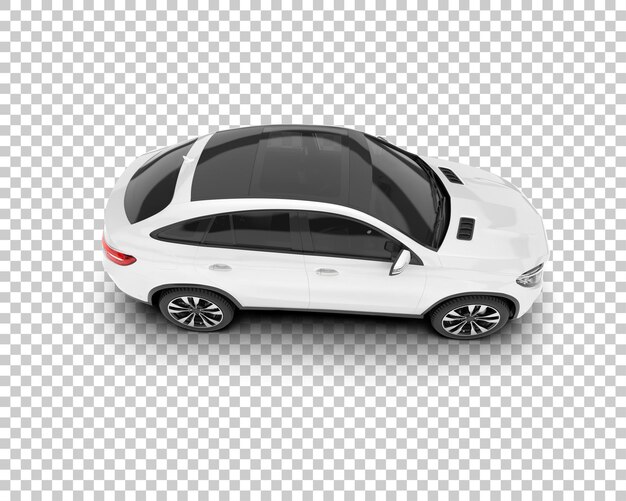 Witte realistische suv op transparante achtergrond 3d rendering illustratie