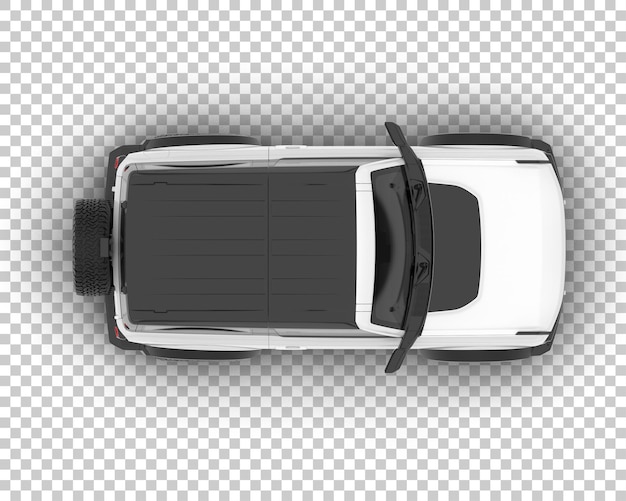 PSD witte realistische suv op transparante achtergrond 3d rendering illustratie