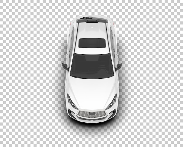 Witte realistische suv op transparante achtergrond 3d rendering illustratie