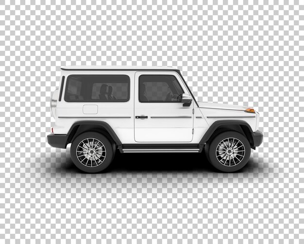 PSD witte realistische suv op transparante achtergrond 3d rendering illustratie