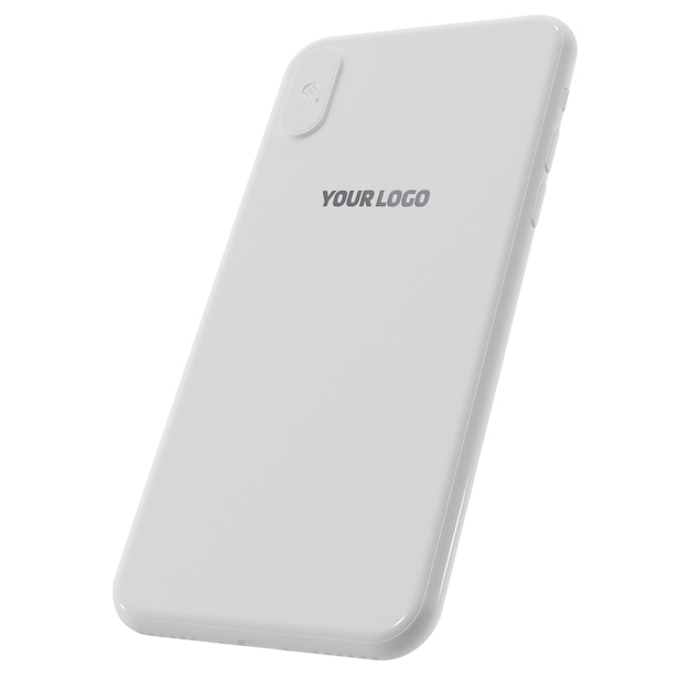 Witte smartphone terug mockup