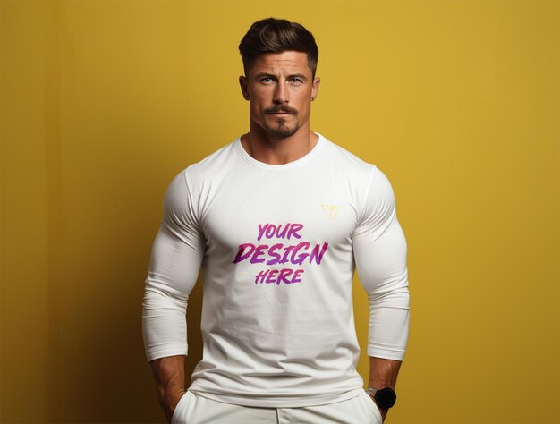 PSD witte t-shirt mockup ontwerp psd sjabloon