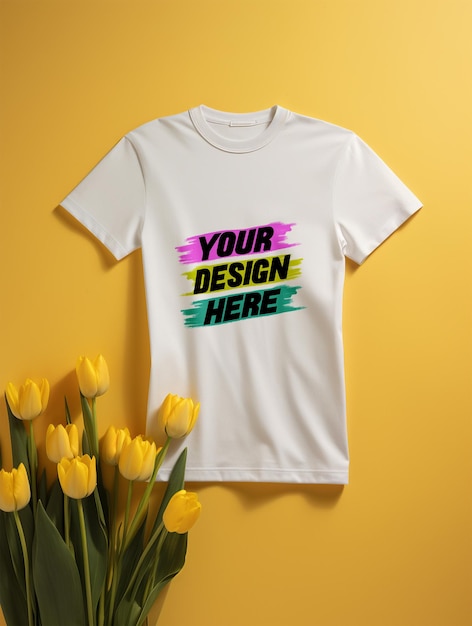 PSD witte t-shirt mockup ontwerp psd