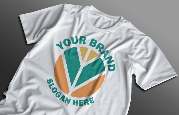 Witte voorkant t-shirt logo scherm mockup