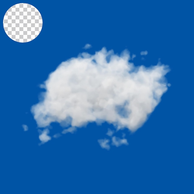 Witte wolk met 3d-moderne stijl