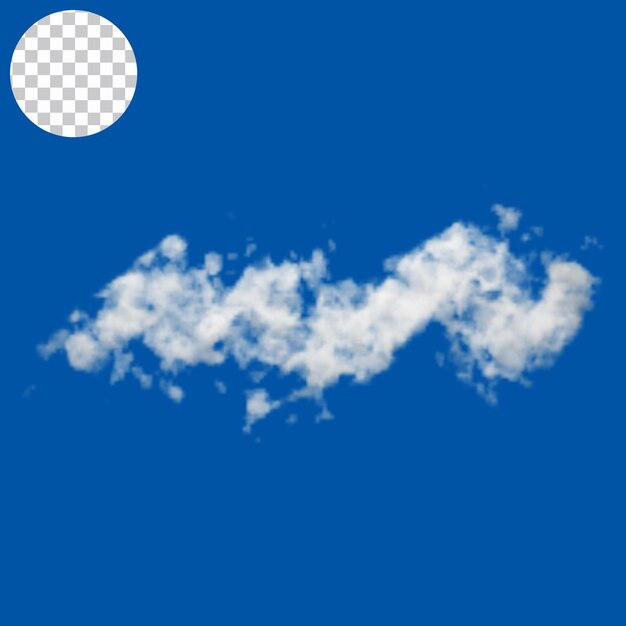 Witte wolk met 3d-moderne stijl