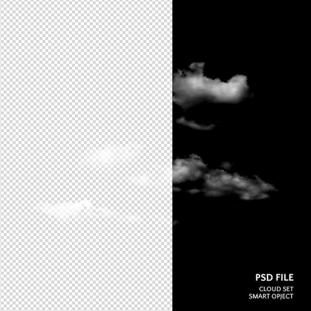 Witte wolk, realistische rookpictogrammen zonder achtergrond