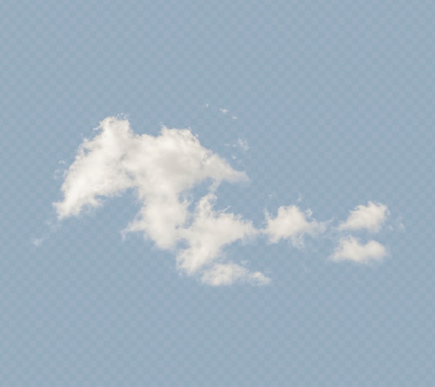 Witte wolken geïsoleerd premium psd