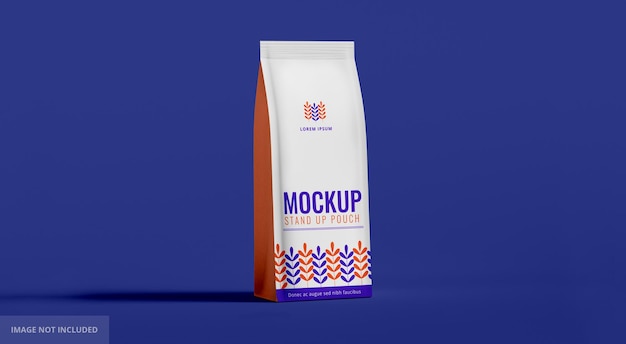 Witte zeehondentas mockup koffie mockup zakje mockup