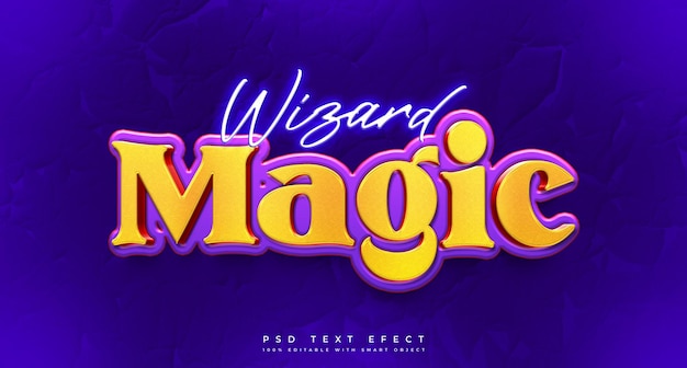 PSD wizard magic 3d text effect