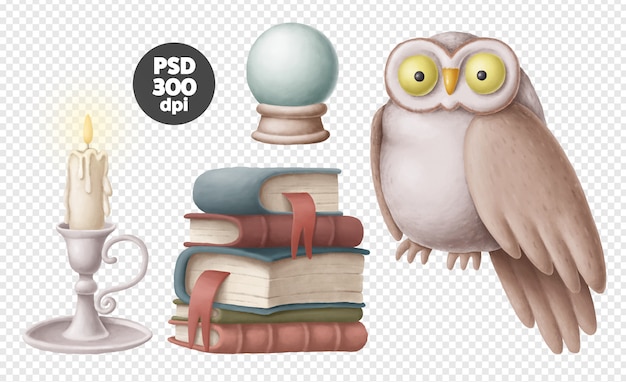 PSD wizard tools clipart set