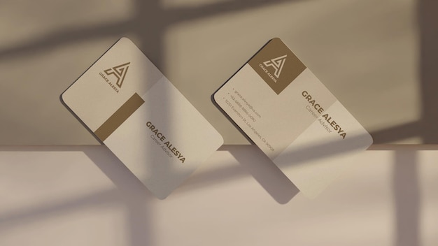 Wizytówka biała szara makieta renderowania 3d