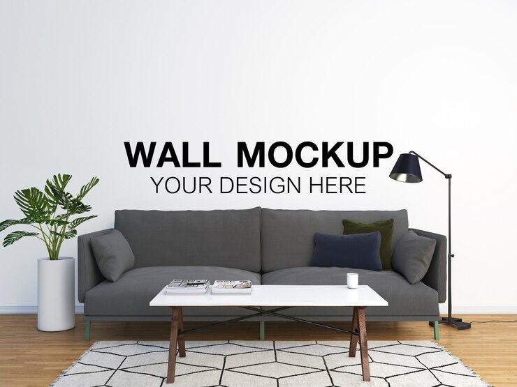 wnętrze salonu szara sofa