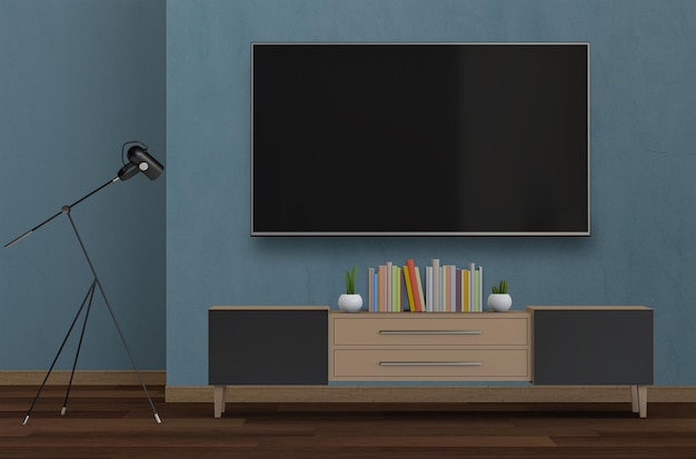 Wnętrze salonu ze smart tv