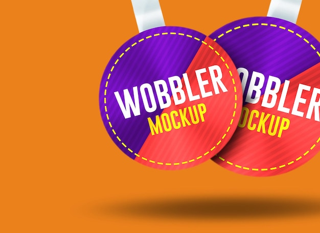 PSD wobblers promotional mockup