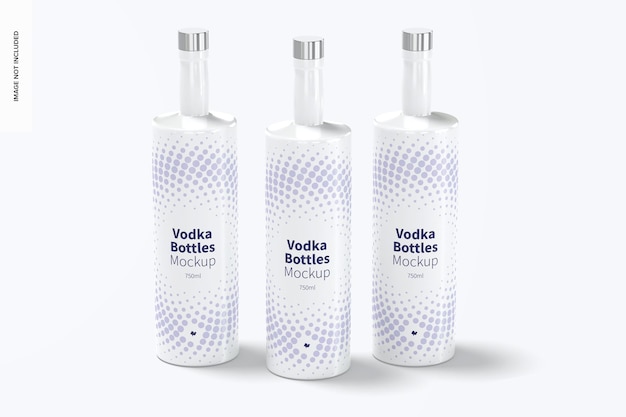 Wodka flessen set mockup