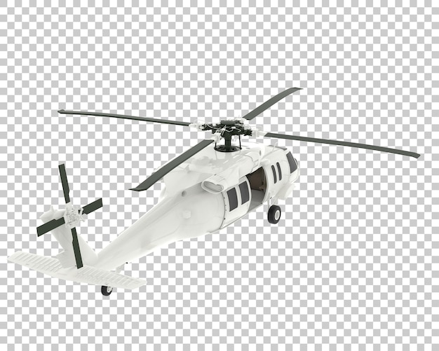 PSD wojenny helikopter na przezroczystym tle ilustracja renderowania 3d