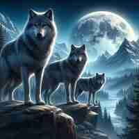 PSD wolf fantasy image