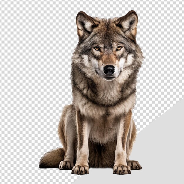 PSD wolf isolated on transparent background png