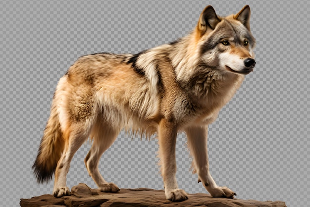 PSD wolf isolated on transparent background siberian husky isolated cut out generative ai