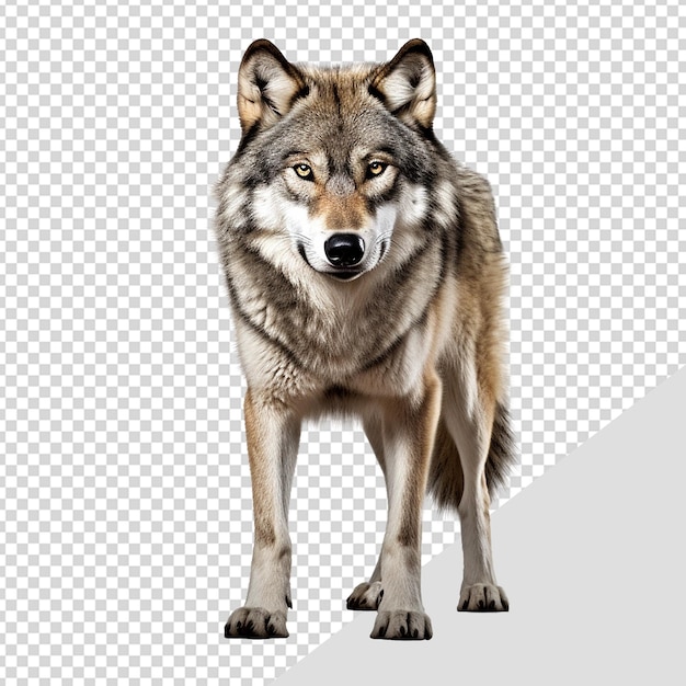 PSD wolf png geïsoleerd op transparante achtergrond