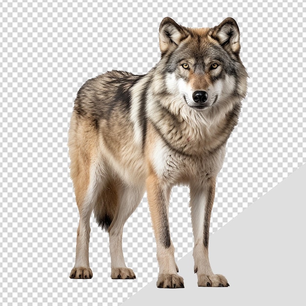 PSD wolf png geïsoleerd op transparante achtergrond