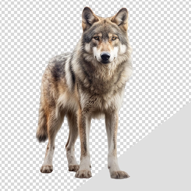 PSD wolf png isolated on transparent background