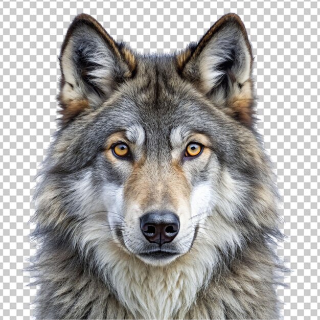 PSD a wolf portrait png