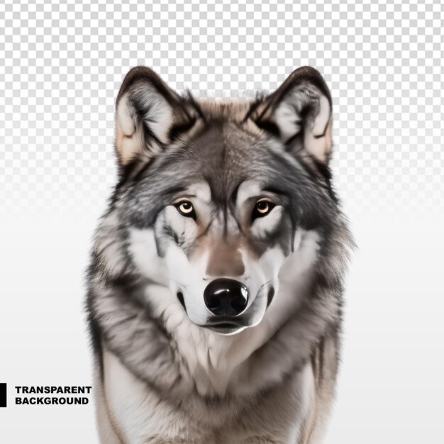 PSD wolf on transparent background