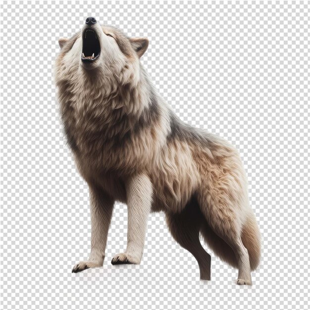 PSD a wolf with its mouth open its mouth open its mouth open