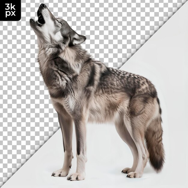 PSD a wolf with a picture of a wolf on its back