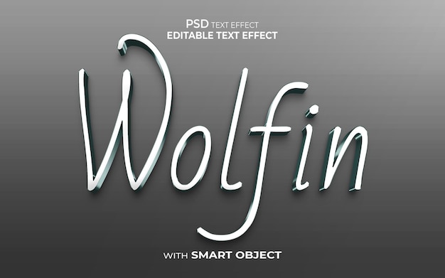 Wolfinテキスト効果モックアップテキスト