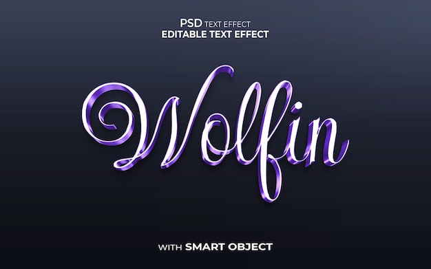 PSD wolfin text effect