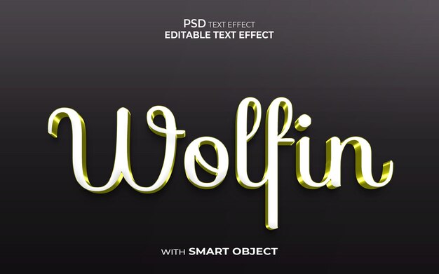 PSD wolfin text effect