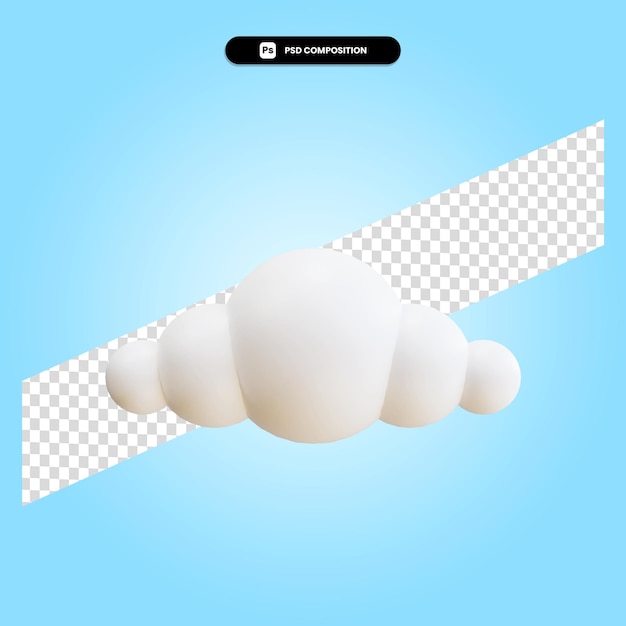 Wolk 3d render illustratie geïsoleerd