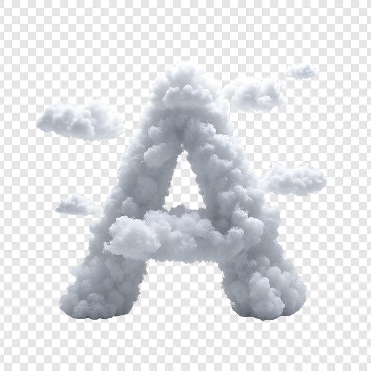 PSD wolk letter a