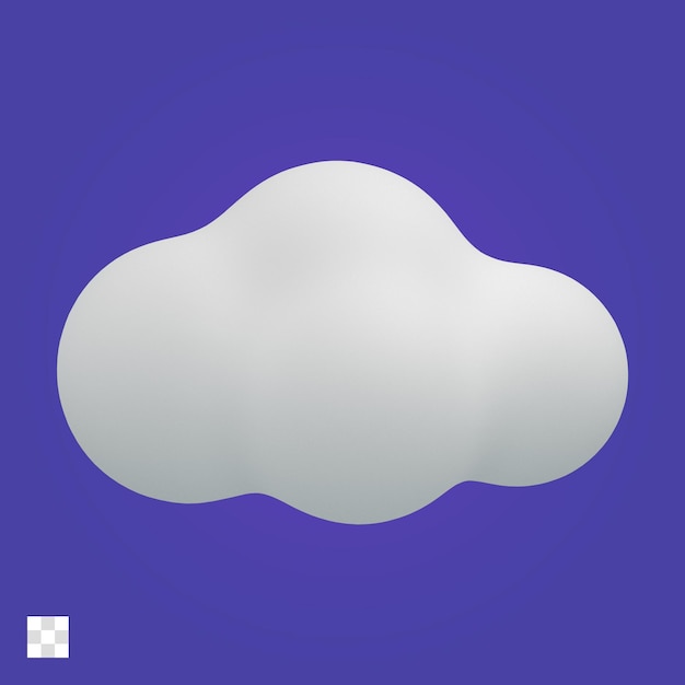 Wolk weer 3d pictogram