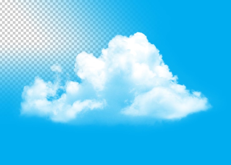 PSD wolken geïsoleerd transparantie achtergrond.