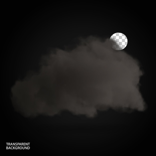 Wolken Realistische dikke geïsoleerde 3D gerenderde illustratie